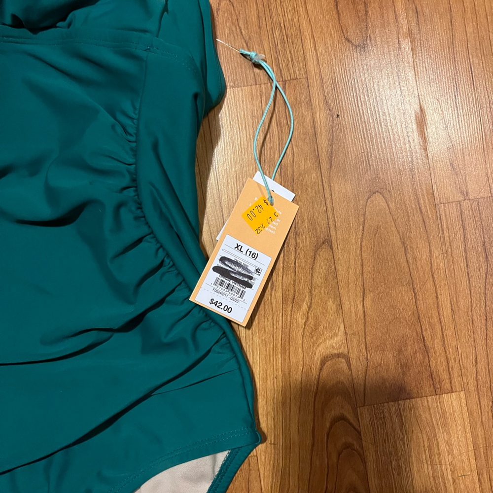 🆕 NWT Kona Sol Green One-Piece Swimsuit Halter Style - Picture 4 of 7